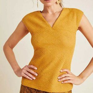 NWOT Maeve By Anthropologie Black Knit Jacquard Top